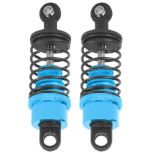 2 Stück Einstellbare 65mm Metall-Servo-Stoßdämpfer passend für Slash 2WD/HPI/Tamiya Blau