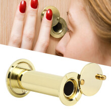 Wide Angle 220 Safety Door Viewer Anti Theft with Cover for Home Use - Gold