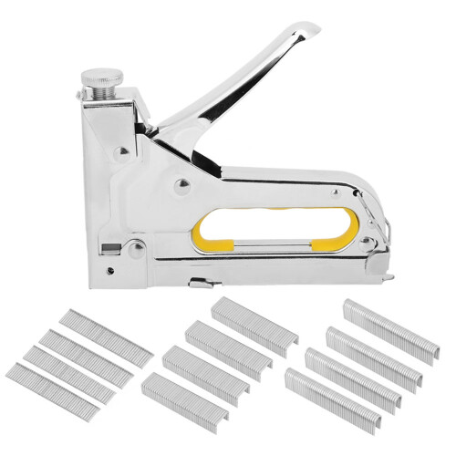 Manual Framing Stapler Hand Operated Nailer Silver 3-Use for Construction 1