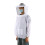 Breathable White Beekeeping Suit with Veil, Polyester, 239g 3
