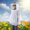 Breathable White Beekeeping Suit with Veil, Polyester, 239g 10