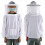 Breathable White Beekeeping Suit with Veil, Polyester, 239g 9