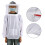 Breathable White Beekeeping Suit with Veil, Polyester, 239g 7