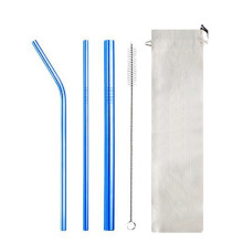 Eco-Friendly Straws, Stainless Steel Bent Straws for Smoothies and Cocktails, Reusable Metal Straws with Cleaning Kit, Wide Straws for Thick Beverages