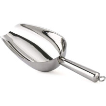 Ice Handler, Stainless Steel Ice Scoop Heavy Duty Construction For Compact Size Storage, Tubular Handle For Comfortable Grip, Multipurpose Use In Kitc