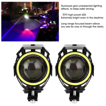 2 Stück 12V 30W 3000lm U7 LED Angel Eyes Spotlights für Motorräder &amp; Off-Road-Fahrzeuge