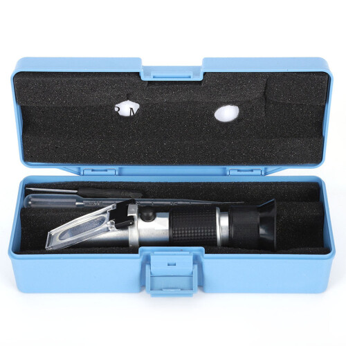Handheld Refractometer 0-40% Brix, 0-25% Liquid, Aluminum 1