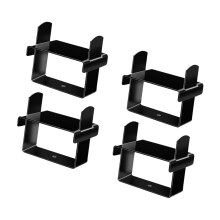 4 Pieces Leaf Spring Clamp Kit Axle Rebound Clamp Portable Sturdy Leaf Spring Bend Repair Clip for Control of Axle Torque Car, Black