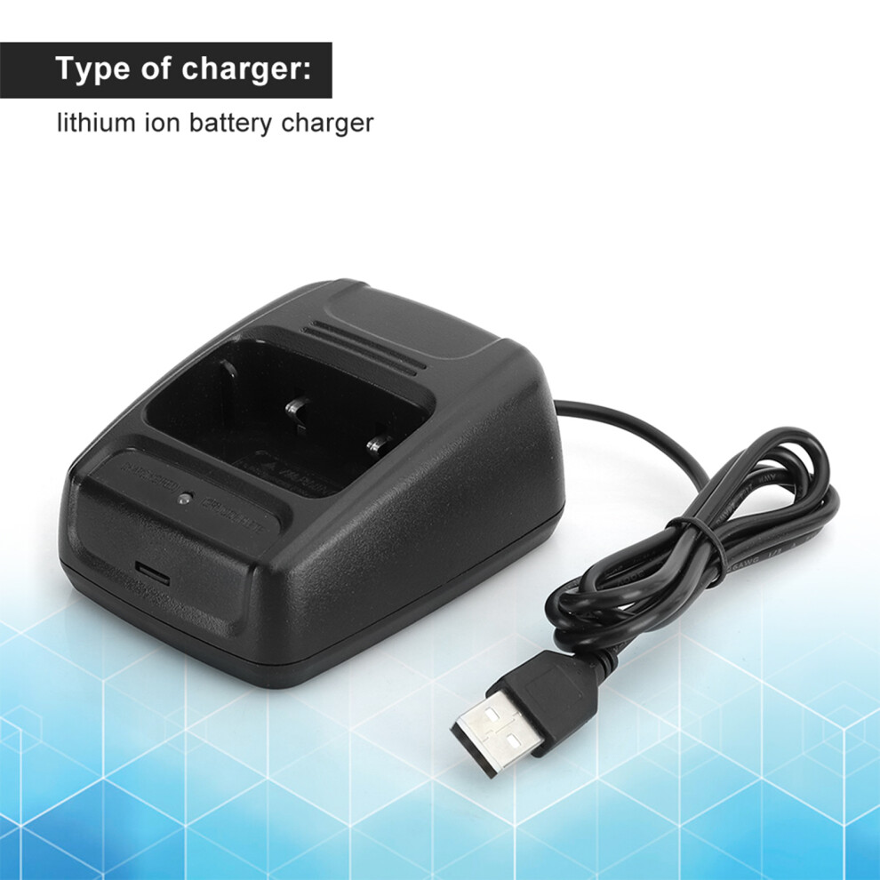 2Pcs Walkie Talkie Charger For Bf666s/Bf777s/Bf888s With Usb Charging Indicator 8181362053773