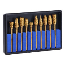 10 Stück Hartmetall-Fräser-Set, 1/8 Zoll Schaft für Holz- und Metallgravur