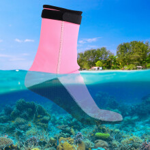 Taucher-Thermalknieschen 3MM Pink Schnorchel-Socken - Anti-Rutsch, Größe M