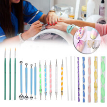 DIY 20pcs Dotting Tool Set Double Sided Nail Art Stylus Acrylic Rods for Nails
