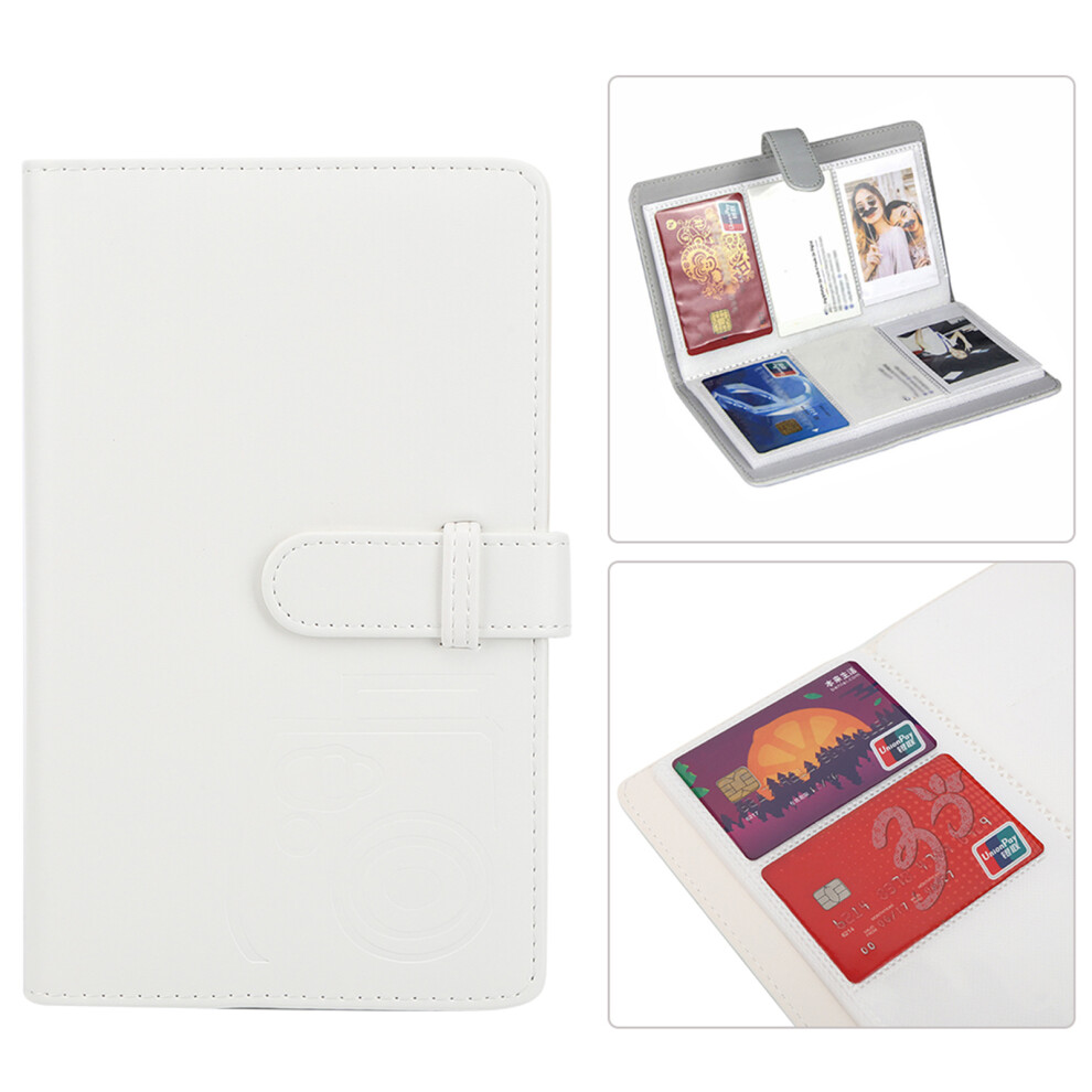 Mini 11/8/9/7S/25/70/90 96 Pockets Pu Photo Album Case In White 7601362056631