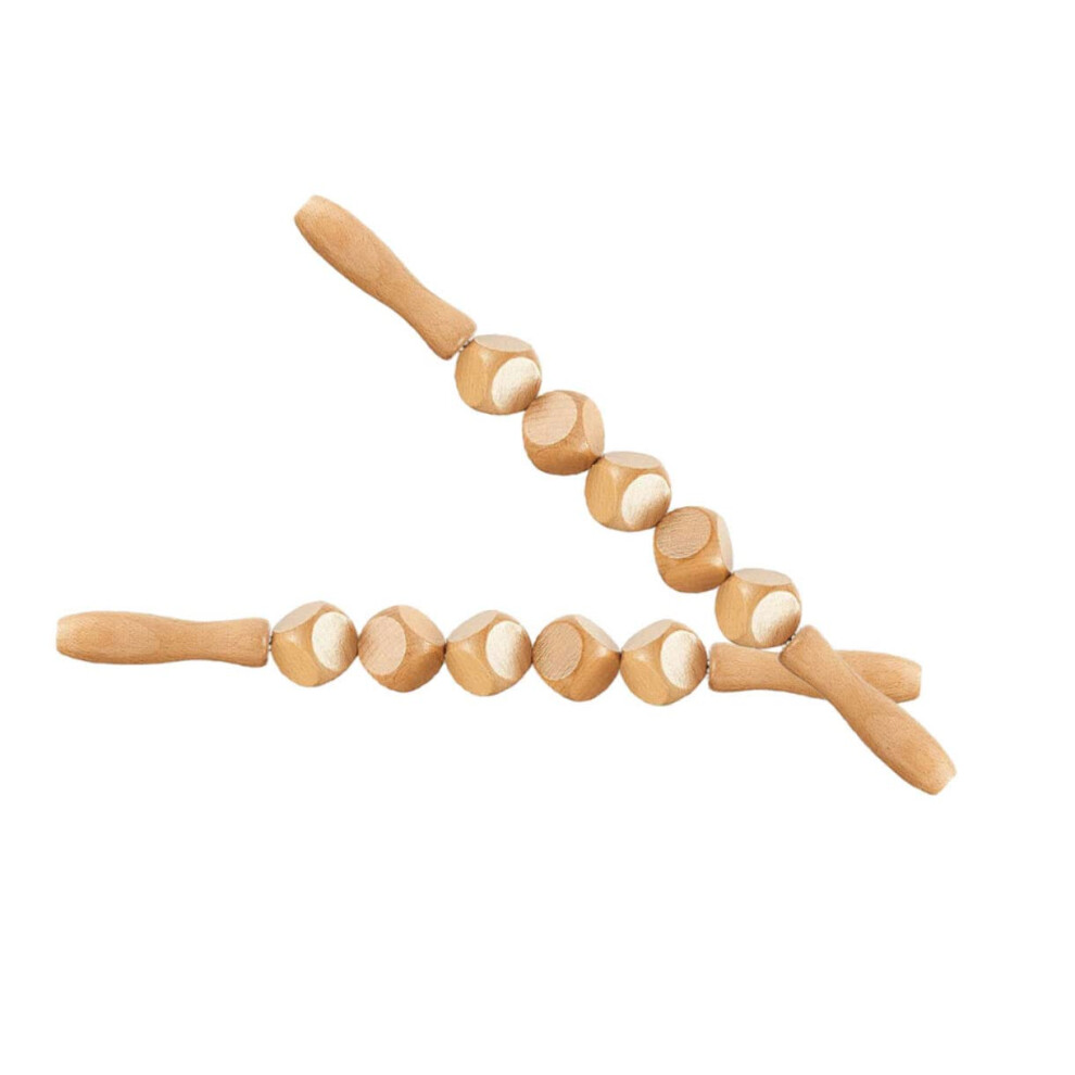 2pcs Wooden Back Rollers Belly Massagers Abdominal Massage Sticks Massage Tools for Body Pain Relief
