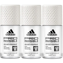 3 x 50ml Adidas 48H Anti-Perspirant Roll On - Pro Invisible