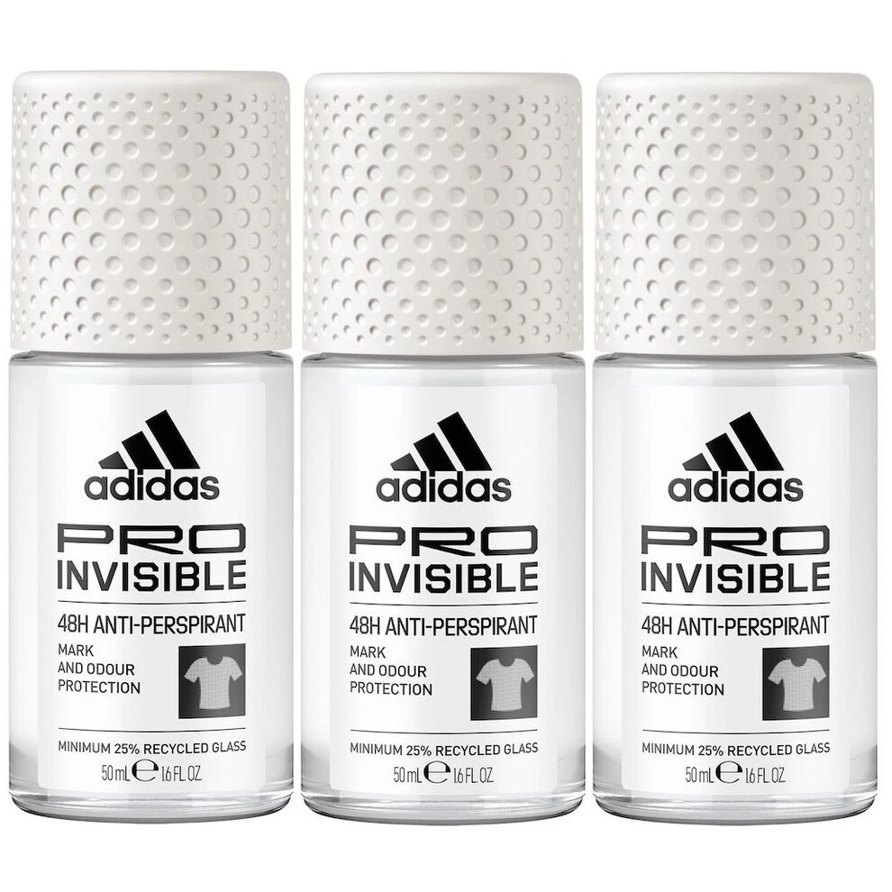 Adidas 3 X 50Ml 48H Anti-Perspirant Roll On - Pro Invisible