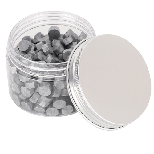 Silver 200Pcs Sealing Wax Octagon Seals for Bottles Envelopes & Documents