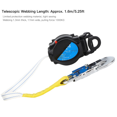 1.6M High Strength Anti Fall Safety Rope Auto Controller for Aerial Work 2