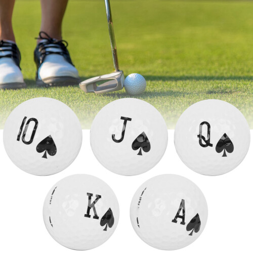 5pcs Golf Practice Poker Balls, 1.68in, High Elasticity 2
