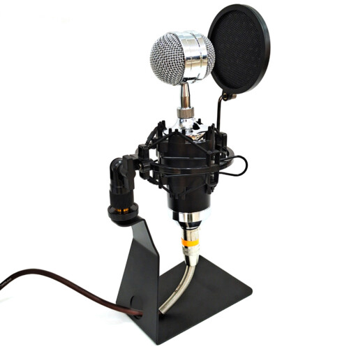 Mic Desktop Shock Mount Anti Vibration L Shaped Handle Holder 1