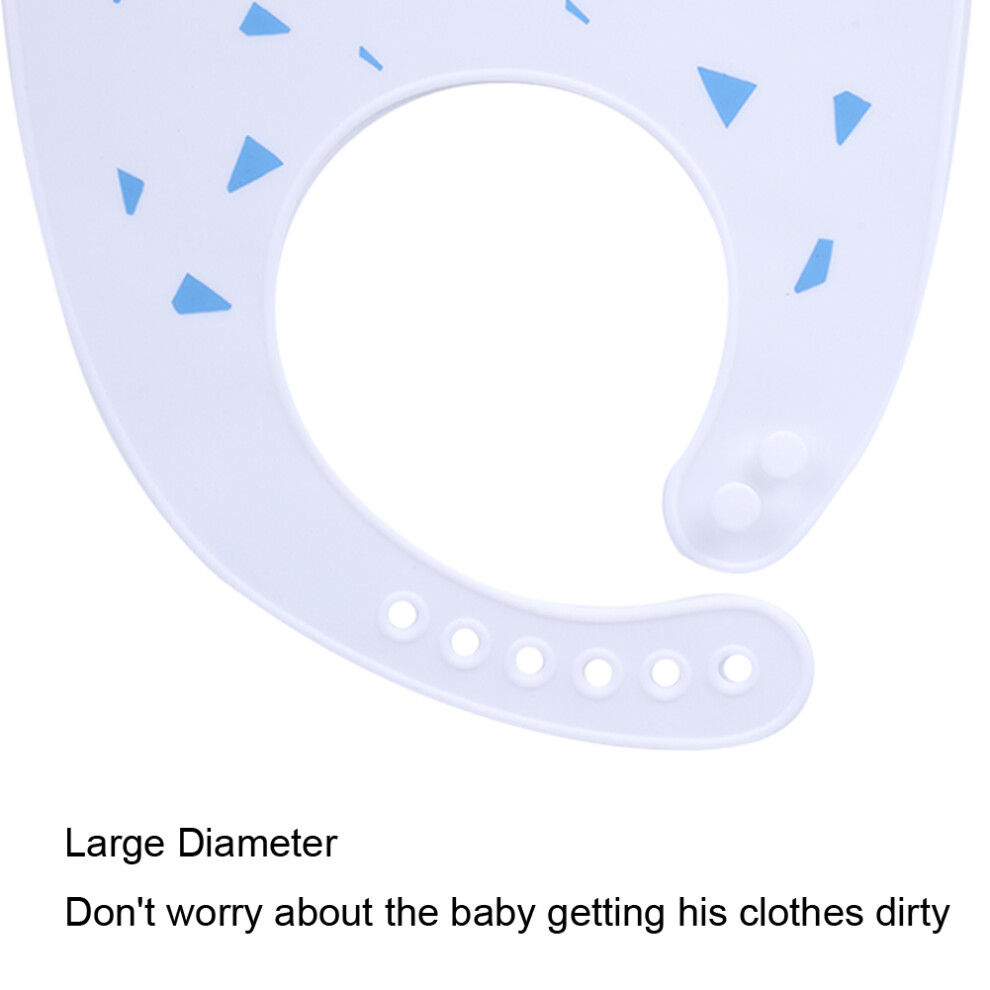 Cute Cartoon Pattern Baby Bib #4, Waterproof Silicone, Adjustable