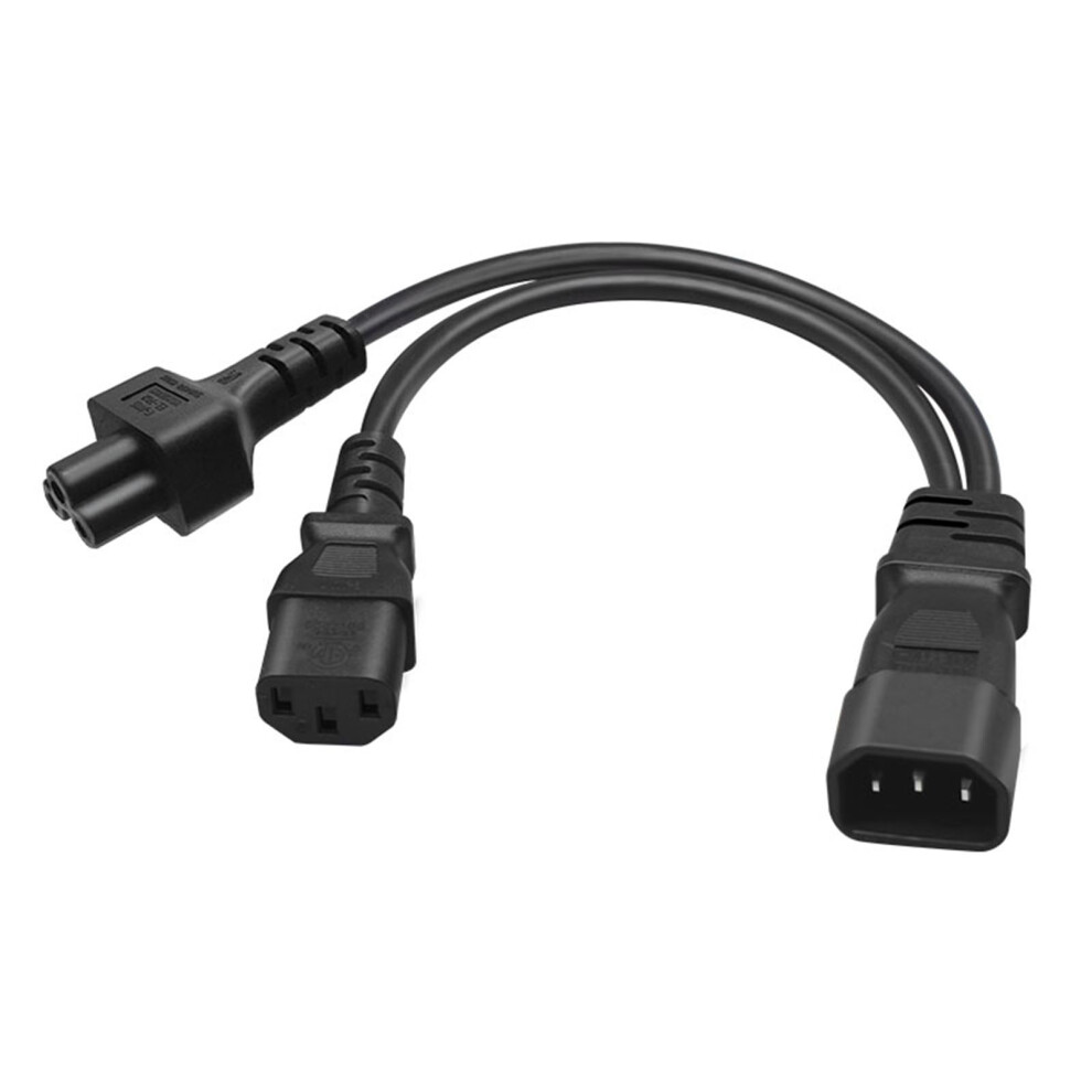 3Pin Connector Iec320-C14 To Iec320-C13+C5 Converter Adapter 7732000142642
