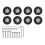 8PCS Practical Plastic Luggage Wheels Quiet Rolling-37model 1
