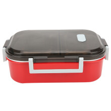 Edelstahl-Lunchbox mit Belüftungslöchern, praktisch zum Tragen, herausnehmbarer Inneneinsatz, kurze Schnallen für sicheren Verschluss, ideal für
