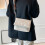 Modern Envelope Crossbody Bag Roomy Interior Adjustable-White 5