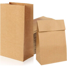 Kraftpapiertüten mit quadratischem Boden, vielseitig einsetzbar, robust und langlebig, hochwertiges Kraftpapier für zuverlässige Verpackungen,