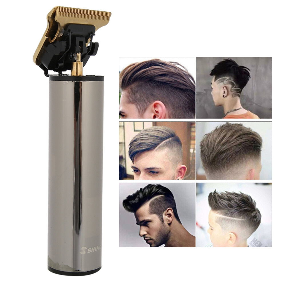Silver Rechargeable Electric Hair Clipper With Lcd Display, 900Mah, 4 Combs