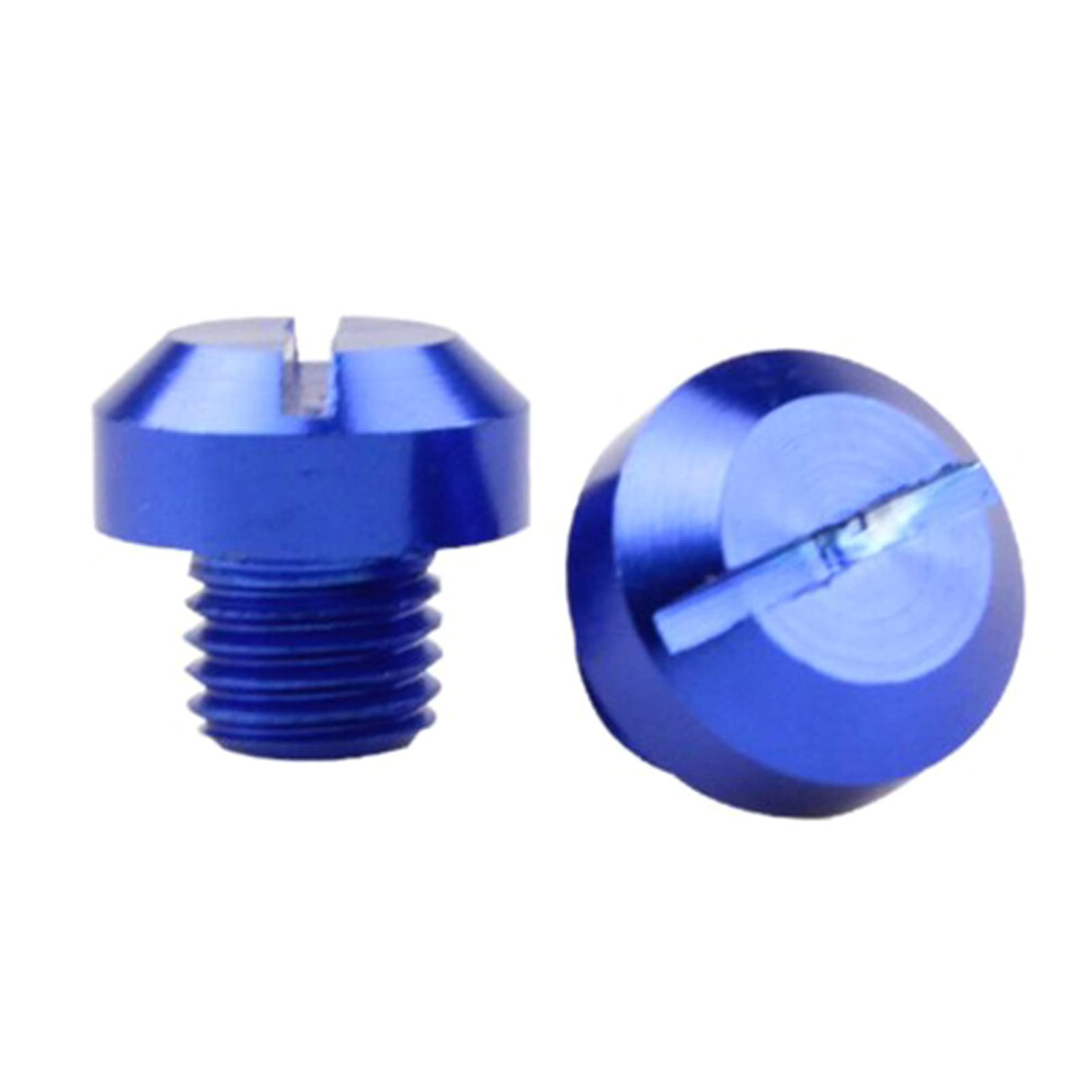 2Pcs Motorcycle Rear View Hole Plugs Screws 8Mm Aluminum Alloy Parts Modification Accessories Orthodontics Blue 9323874996264