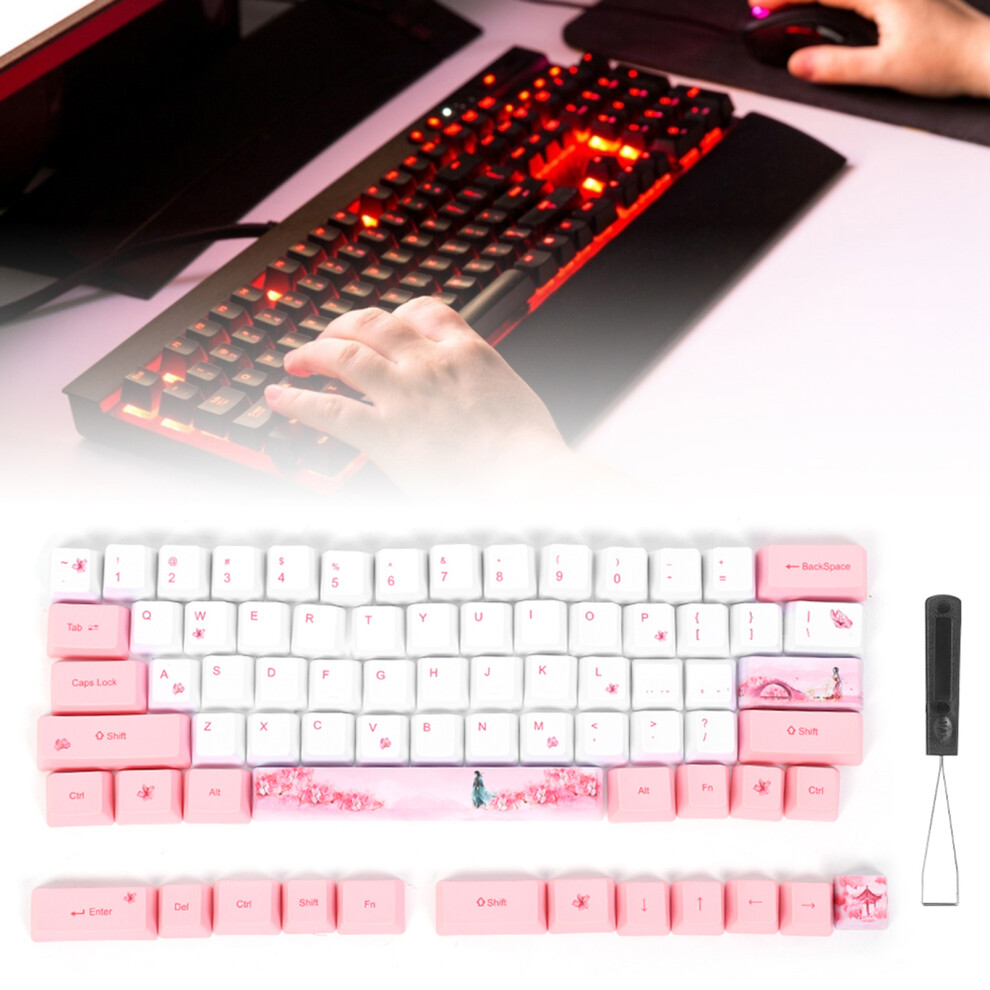 Girl Pattern 73Pcs Pbt Sublimation Keycaps For Mechanical Keyboard 6064 Parts 8431362063891