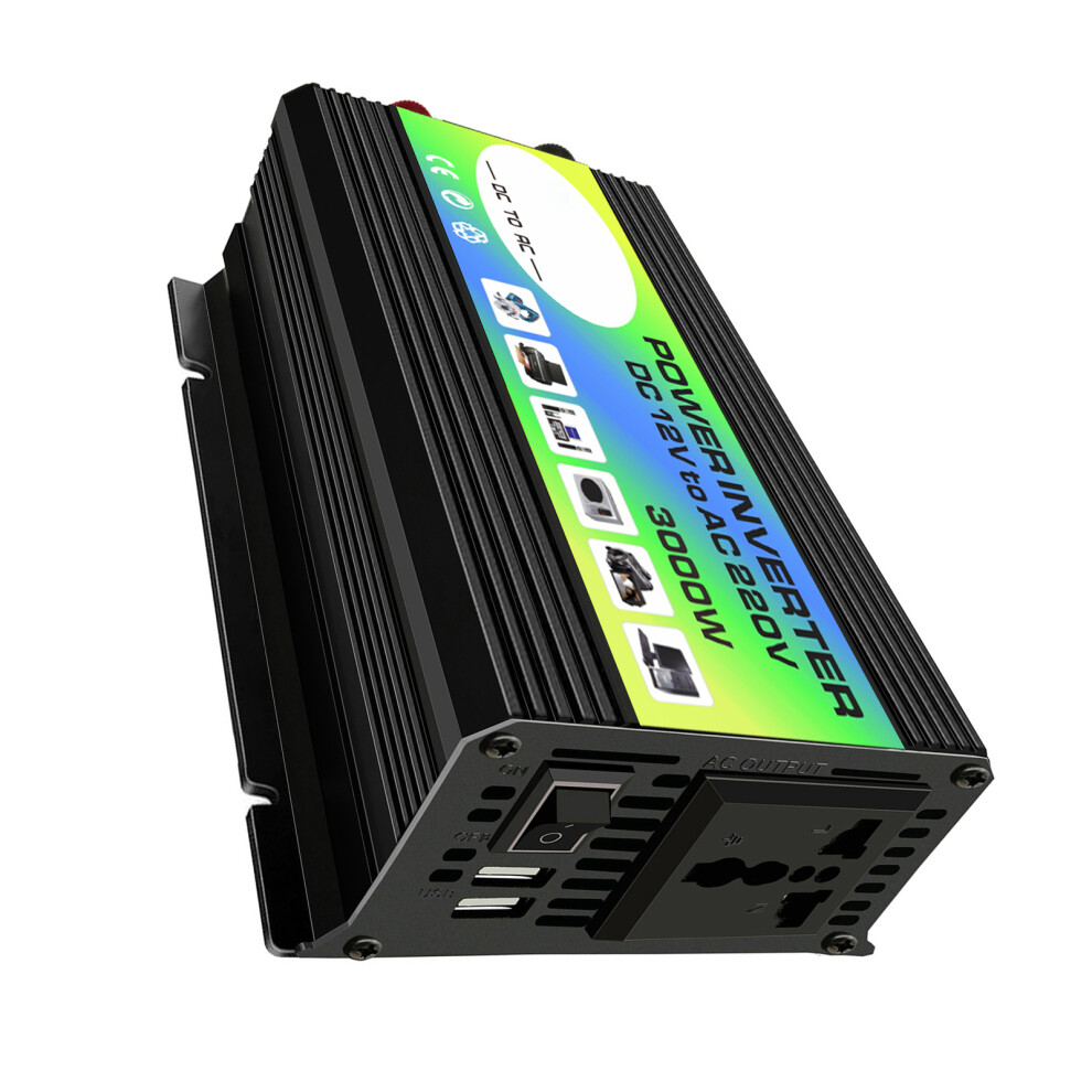 3000W Modified Sine Wave Power Inverter 12V To 220V, 16.1*11.2*5.6Cm 7611362064802