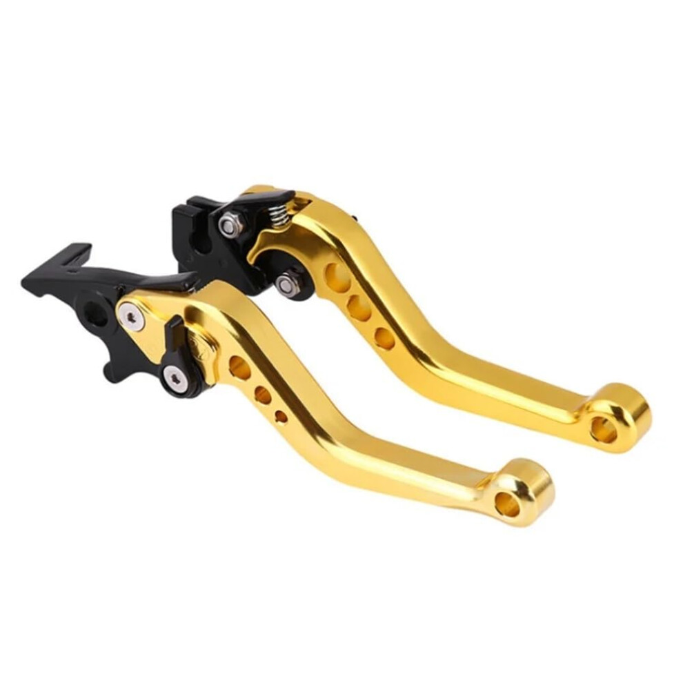 Universal Cnc Alloy Motorcycle Brake Handle Fit Motorbike Modification Cnc Motorcycle Clutch Drum Brake Lever Handle(Gold) Gold 9323874996400