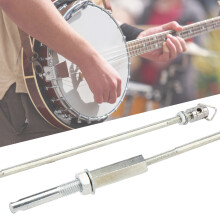 Tragbarer Silberstahl-Banjo-Ständer für Instrumente, aufrecht, 350 mm