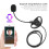 3.5mm Black Wired Intercom Headset for V6 V4 Motorcycle 500m Range 10