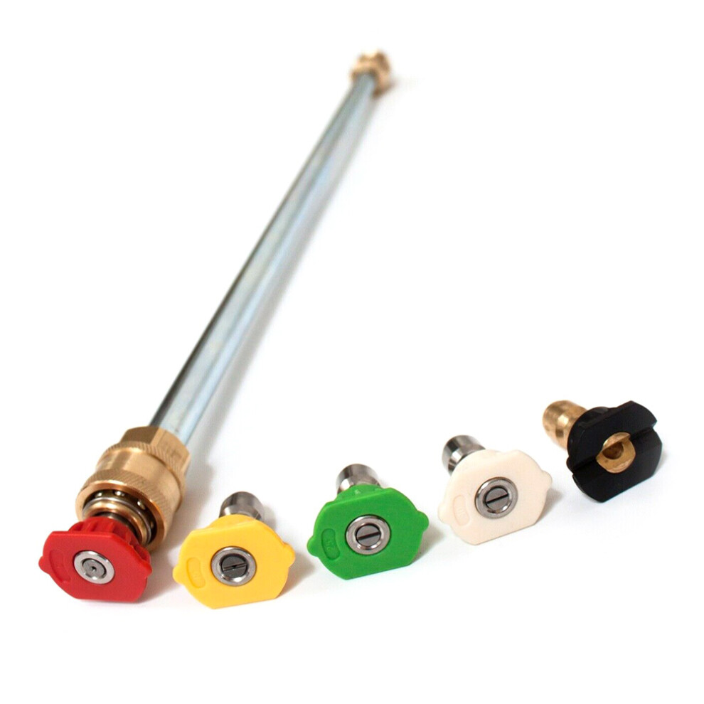 4000Psi Metal Washer Wand With 5 Nozzle Tips, 16 Inch Lance, Universal Connectors 9431362067591