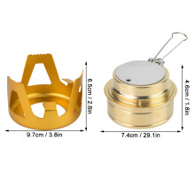 Tragbarer Gold-Alkoholbrenner zum Camping, 188g, Kompakt & Leichtgewicht
