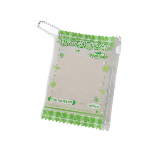 Koreanischer Stil, transparenter Mini-Kartenhalter,-Grün