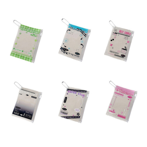 Koreanischer Stil, transparenter Mini-Kartenhalter,-Grün 1