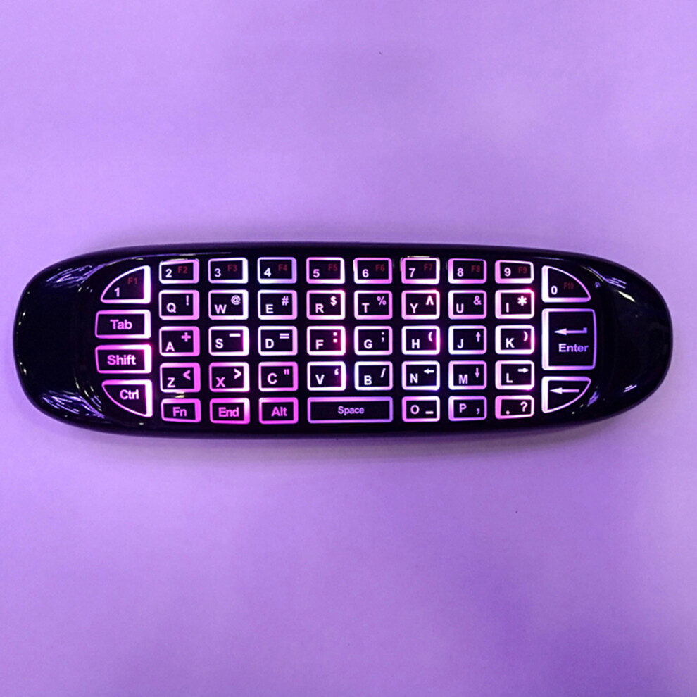 C120 Usb 2.4G Air Remote With Keyboard & Colorful Backlight 9451362069746