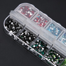 12-Gitter-Nagelkunst-Rhinestones DIY-Dekoration, Glasperlen, #6