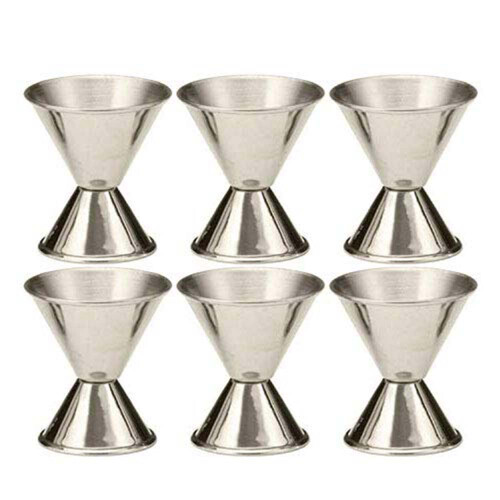 Σετ 6 δοχείων CocktailJiggers, Εργαλεία Bartending από ανοξείδωτο ατσάλι, Επαγγελματική μίξη