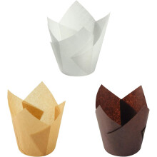 Professionelle Backförmchen mit elegantem Design für vielseitige Anwendungen, leicht zu öffnende Tulpen-Muffinförmchen, ofenfest und biologisch