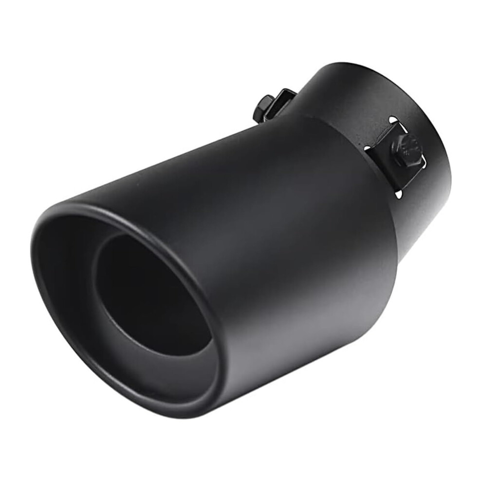 Exhaust Tips Car Exhaust Tail Pipe Stainless Steel Adjustable Exhaust Tip 2.5"-3.3" Car Tailpipe( Bending) Black 9105992114528