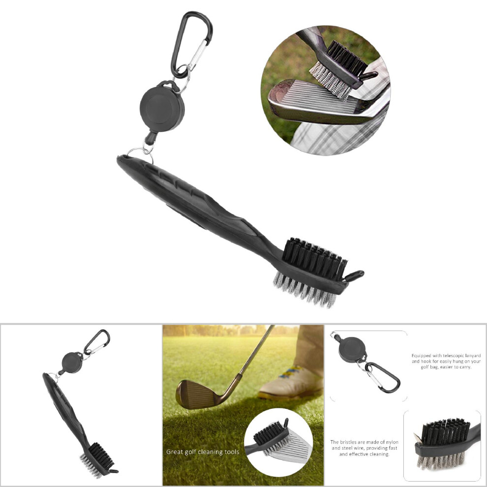 Multifunctional Golf Brush with Nylon & Steel Bristles in Black Color-image-OPC-PMZSYFW-NEW