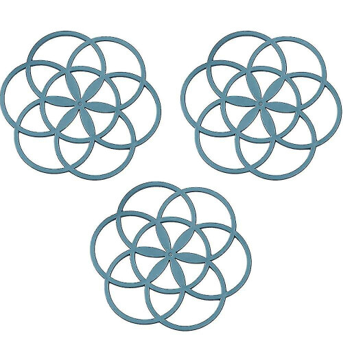 Heat Resistant Mats For Kitchen, Multi-functional Silicone Trivets With Non-Slip Surface, Elegant Pattern For Table Decoration, White (2 PCS)