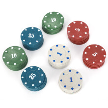 100PCS Plastic Poker Chips with Case, 4cm, Multi-Color for Kids & Adults