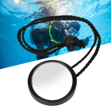 HSJ-928 Diving Rearview Mirror with Side Hanging and Lanyard - Black